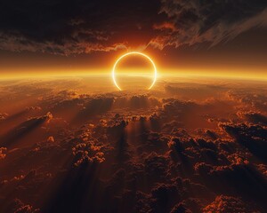 A solar filter transforming the view of the sun during an eclipse, shifting perspectives - obrazy, fototapety, plakaty