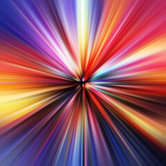 Obraz premium Colorful zoom motion effect. Abstract background. Color lines. Colored texture backdrop and banner. Multi color gradient pattern and textured wallpaper.