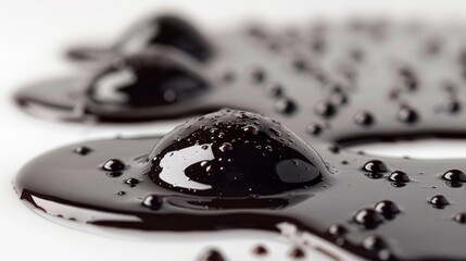 Chocolate droplet isolated on white