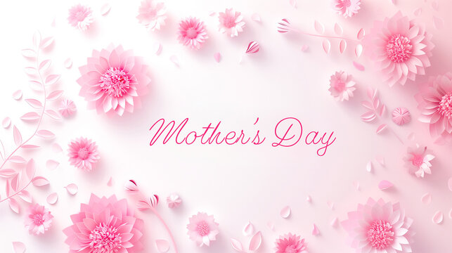 Delicate pink background with pastel flowers, with space for an inscription. Mother's Day, flowers, background, pastel, texture