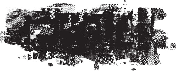 Naklejka premium Glitch distorted grange shape . Noise grungy logo . Trendy defect error shapes . Glitched frame .Grunge textured . Distressed effect .Vector shapes