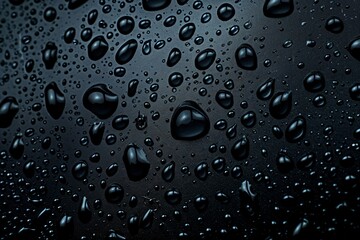 Water drops with black background 