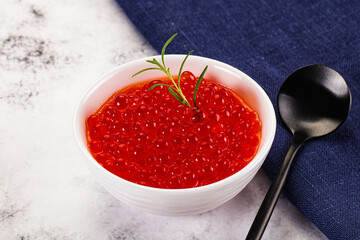 Luxury red caviar salmon fish