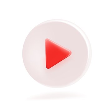 3d Realistic Play button illustration.