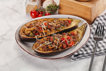 Baked eggplant with minced meat