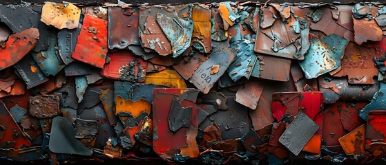 Reclaimed Rhythms: A Symphony of Recycled Metal Art. Concept Recycled Metal Art, Reclaimed Materials, Eco-Friendly Sculptures, Sustainable Design, Industrial Aesthetics