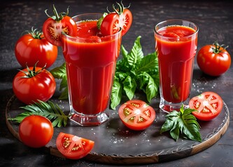 tomato juice and tomatoes
