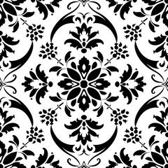 Fototapeta premium black and white seamless pattern