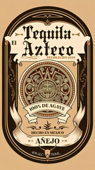 Aged Tequila Drink label