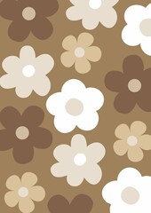 70s 60s Retro Brown background, Modern Summer Digital Paper, Seventies Hippie Summer Groovy Background, Wall Poster background print