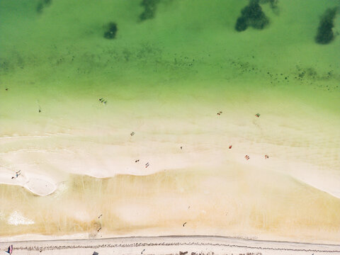 Aerial View of Playa Holbox, Quintana Roo, Mexico.