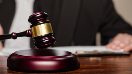 Photo of a judge's gavel, 4k resolution
