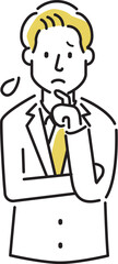定番　伝わる 人物イラスト　こんなお悩みありませんか？　先輩の悩み　仕事