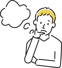 シンプル人物　こんなお悩みありませんか？　短髪　20代30代男性