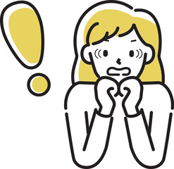 シンプル人物　こんなお悩みありませんか？ 20代30代女性　恐怖＆驚く