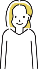 定番　伝わる 人物イラスト 30代40代女性