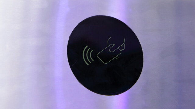 Pass card place symbol close up