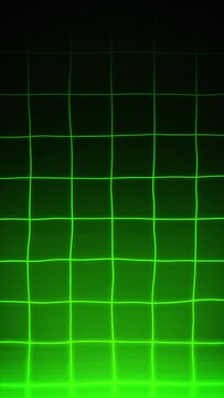 Green background motion grid animation with grainy glowing. 