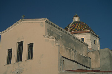 The dome of the Church of S. Michele. Alghero. Sardinia. Italy