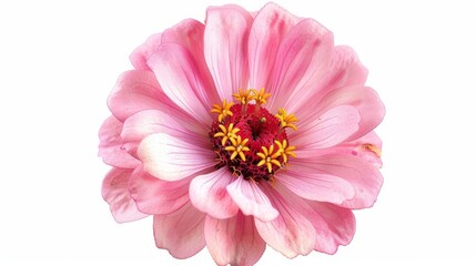 pink cosmos flower isolated on white