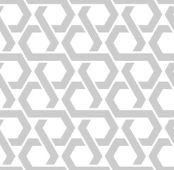Vector seamless texture. Modern geometric background. Lattice with hexagons. - 788687569