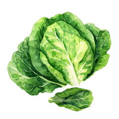 vegetable - Lush.Lettuce.illustration ,.watercolor