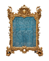 PNG Gold luxury frame, vintage object carved by Ferdinand Hundt, transparent background