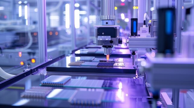 A white machine with blue buttons and a blue light on it