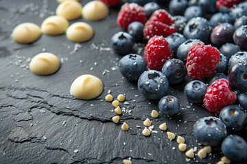Berry Delight: Blueberries, Raspberries, and White Chocolate