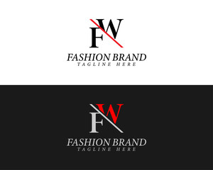 Abstract luxury and fashion brands FW, WF letter logo. Initial Monogram Creative and Modern Sign Symbol Icon.