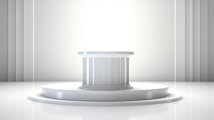 Fototapeta premium white podium with columns