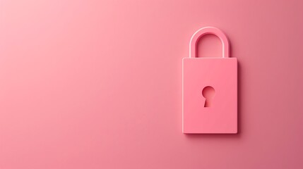 SIM card lock with padlock icon on pink background