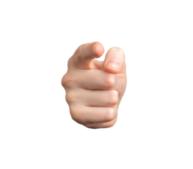 You, choosing, showing with finger, hand gesture isolated on white