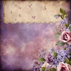 vintage background with rose