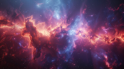 Cosmic Majesty: The Vivid Nebula Tapestry - obrazy, fototapety, plakaty