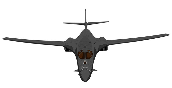 B-1 Bomber Supersonic Vector Drawing