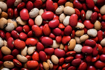 Varied Spotted beans colorful. Vegetable natural. Generate Ai
