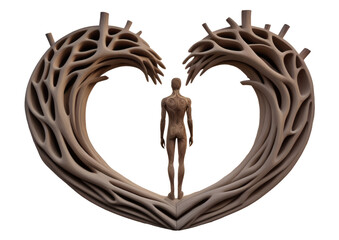 wood sculpture human statue
