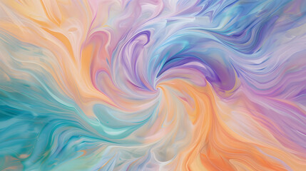 Dreamy Pastel Swirl: A Nostalgic Blend of Soft Hues and Pixelated Abstract Design - obrazy, fototapety, plakaty