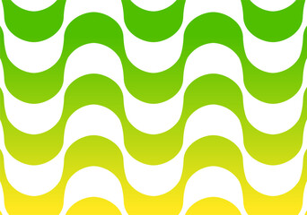 Copacabana beach sidewalk pattern in the colors of the Brazilian flag green and yellow. Rio de janeiro Brazil. transparent background. EPS illustration.