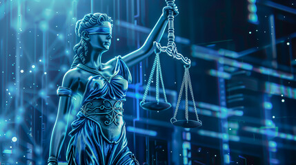 Promoting transparency in AIdriven criminal justic Lady Of Justice A background that speaks to technology