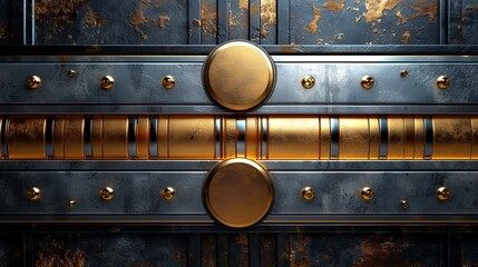 Close-Up of Metal Door With Two Knobs