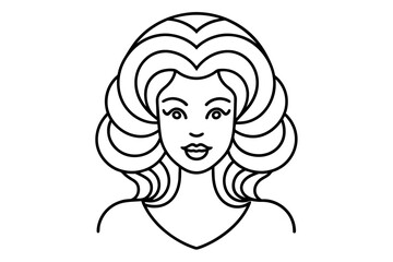 beauty saloon icon vector silhouette 