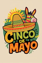 A Donkey Wearing a Sombrero for Cinco De Mayo