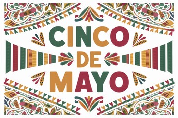 Cinco De Mayo Celebration With Colorful Pattern