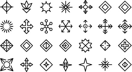 set of different Direction arrow vector icon