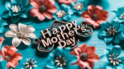 Naklejka premium Happy mother's day card