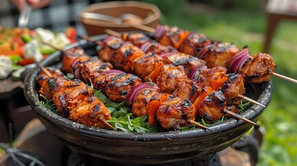 meat and veggie skewers