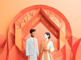 Man and woman looking at each other