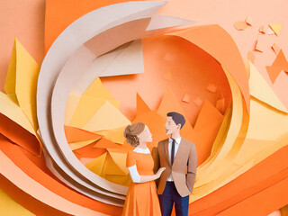 Man and woman looking at each other